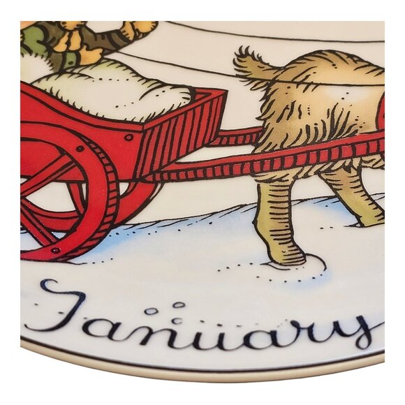 Vintage Joan Walsh Anglund January 1966 Decorative Plate – 7 Inches - Picture 3 of 6